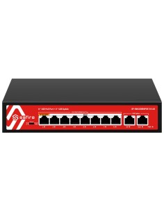 Acheter SAFIRE SF-SW1008HIPOE-G-115 Switch Safire Hi-PoE - 8 ports PoE + 2 liaisons montantes RJ45 - 10x 10/100/1000 Mbps - 7 po