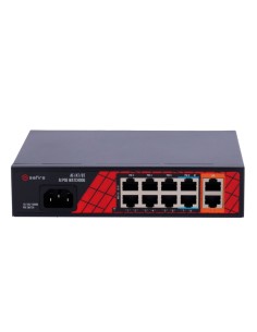 Safire SF-SW1008Insoe-H-120 Safire Switch Hi-PoE - 8 portas Poe + 2 Uplink RJ45 - Híbrido 8x10 / 100Mbps + 2x10 / 100 / 1000Mbps