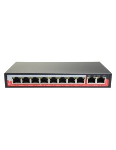 Comprar SAFIRE SF-SW1008POE-96 Switch PoE - 8 puertos PoE + 2 Uplink RJ45 - Velocidad 10/100 Mbps - Funciones: Ai VLan/QOS/CCTV 