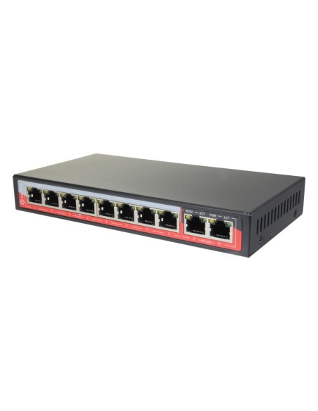 Comprar SAFIRE SF-SW1008POE-96 Switch PoE - 8 puertos PoE + 2 Uplink RJ45 - Velocidad 10/100 Mbps - Funciones: Ai VLan/QOS/CCTV 