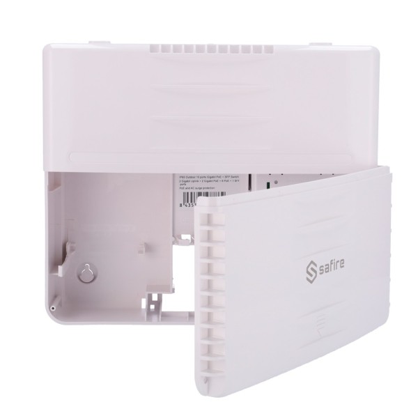 Acquista SAFIRE SF-SW1108HIPOE-HF-120-OUT Switch PoE da esterno - 6 RJ45 PoE+ 2 RJ45 Hi-PoE 2 RJ45 Uplink 1 SFP - 6 x 10/100 Mbp