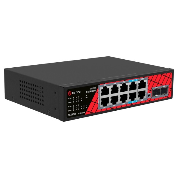 Comprar OEM SF-SW1208HIPOE-GMF-120 Safire Switch Hi-PoE - 8 puertos PoE + 2 SFP + 2 RJ45 - Velocidad de puertos Gigabit 10/100/1