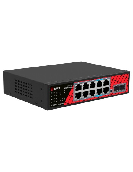 Acquistare OEM SF-SW1208HIPOE-GMF-120 Safire Switch Hi-PoE - 8 porte PoE + 2 SFP + 2 RJ45 - Velocità delle porte Gigabit 10/100/