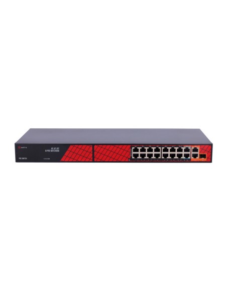 Kaufen SAFIRE SF-SW1916HIPOE-HF-300 Safire Hi-PoE-Switch – 16 PoE-Ports + 2 Uplink-RJ45 + 1 Uplink-SFP – Hybrid 15x10/100 Mbps