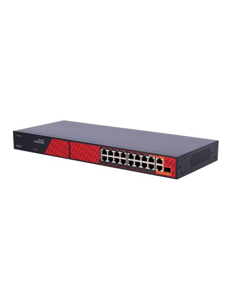 Comprar SAFIRE SF-SW1916HIPOE-HF-300 Safire Switch Hi-PoE - 16 Puertos PoE + 2 Uplink RJ45 + 1 Uplink SFP - Hibrido 15x10/100Mbp