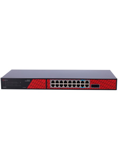 Safire SF-SW206HIPE-GF-240 Safe Switch Hi-PoE - 16 portas PoE + 2 SFP + 2 RJ45 - Velocidade da porta Gigabit 10/100 / 1000MB