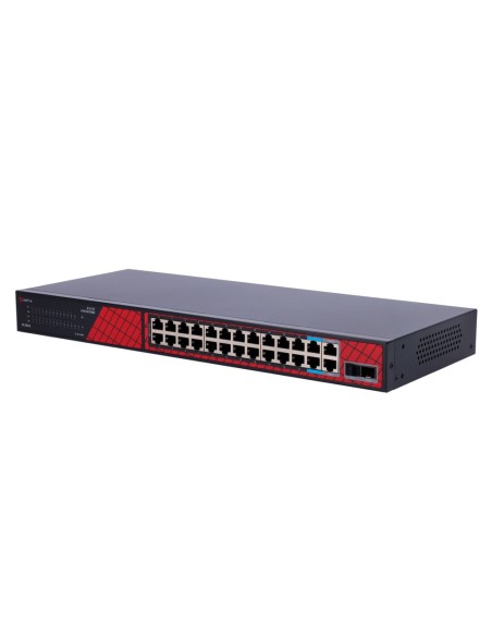 Comprar SAFIRE SF-SW2824HIPOE-300 Safire Switch Hi-PoE - 24 puertos + 2 SFP Uplink + 2 Uplink RJ45 - Velocidad de puertos Fast E