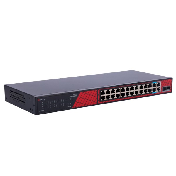 Acquistare SAFIRE SF-SW2824HIPOE-300 Safire Switch Hi-PoE - 24 porte + 2 SFP Uplink + 2 Uplink RJ45 - Velocità delle porte Fast 