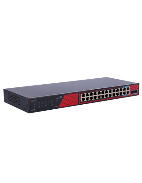 Comprar SAFIRE SF-SW2824HIPOE-300 Safire Switch Hi-PoE - 24 puertos + 2 SFP Uplink + 2 Uplink RJ45 - Velocidad de puertos Fast E