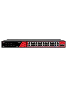 Safire SF-SW2824HPOE-GMF-300 Safire Switch Hi-PoE - 24 portas + 2.5ge SFP UpLink + 2 Uplink RJ45 - Gigabi Porta de velocidade