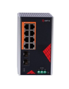 Acheter SAFIRE SF-SWI1008HIPOE-GF-AC-130-DIN Safire Switch industriel alimentation AC et DC - 8 ports Gigabit + 2 SFP Gigabit - 2