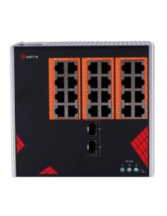 Acheter SAFIRE SF-SWI2624HIPOE-GF-AC-390-DIN Switch industriel Safire alimentation CA 90~264V - 24 ports Gigabit + 2 SFP Gigabit 2