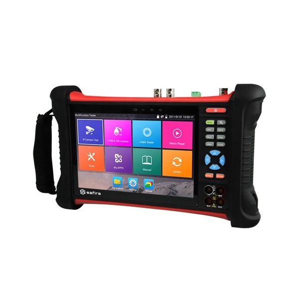 Comprar SAFIRE SF-TESTER7-5N1-4K Comprobador CCTV multifuncional - Admite cámaras HDTVI, HDCVI, AHD, CVBS e IP (4K) - Pantalla L