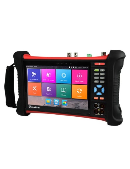 Comprar SAFIRE SF-TESTER7-5N1-4K Comprobador CCTV multifuncional - Admite cámaras HDTVI, HDCVI, AHD, CVBS e IP (4K) - Pantalla L