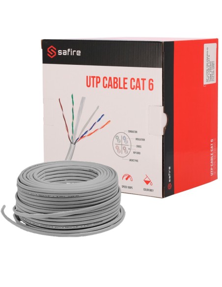 Acheter SAFIRE SF-UTP6-100-23AWG-G Câble UTP Safire catégorie 6 - Conducteur CCA - Diamètre 23 AWG - 0,58 mm - Conforme à 90 m F