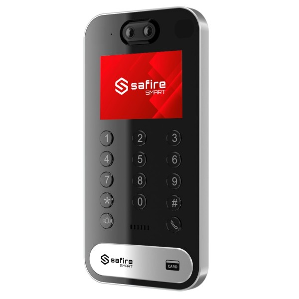 SAFIRE SMART SF-VI134-IPW-Facial Player Video WiFi - Câmera 2 MPX | Áudio Bidirecional - Facial, Em / MF Cartão e Pin | 2 Relice