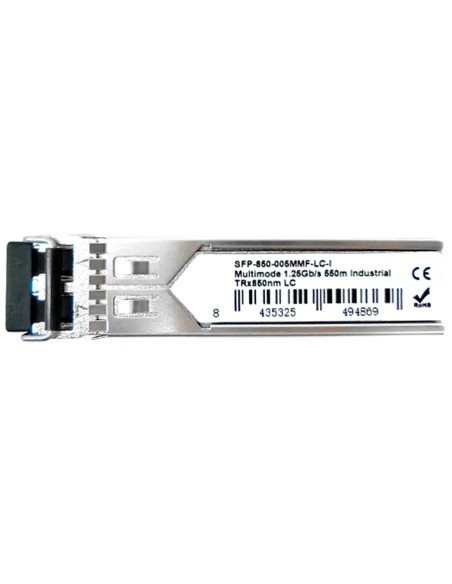 OEM SFP-850-005MMF-LC-I Módulo transceptor SFP Industrial - TRX 850 NM - Multimode Fiber - Conector LC Duplex - Máximo 550 M - 1