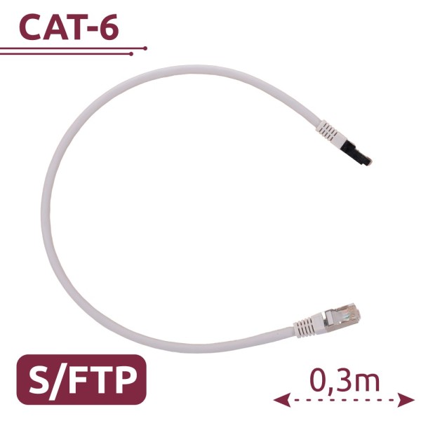 Comprar SAFIRE SFTP6A-H-03W Cable SFTP - Ethernet - Conectores RJ45 - Categoría 6A - 0,3 m - Color blanco SFTP6A-H-03W