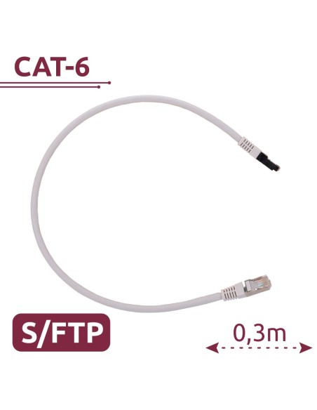 Comprar SAFIRE SFTP6A-H-03W Cable SFTP - Ethernet - Conectores RJ45 - Categoría 6A - 0,3 m - Color blanco SFTP6A-H-03W
