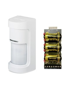 Kaufen OPTEX OPTEX-207 Doppel-PIR-Funkdetektor, panoramisch für den Außenbereich, 180° 12 m, batteriebetrieben, Anti-Masking, Op