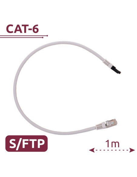 Safire SFTP6A-H-1W SFTP - Cabo Ethernet - Conectores RJ45 - Categoria 6A - 1 m - cor branca