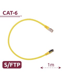 Safire SFTP6A-H-1Y SFTP - Cabo Ethernet - Conectores RJ45 - Categoria 6A - 1 m - Cor Amarelo
