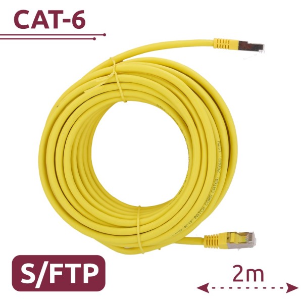 Kaufen SAFIRE SFTP6A-H-2Y Kabel SFTP – Ethernet – RJ45-Steckverbinder – Kategorie 6A – 2 m – Farbe Gelb
