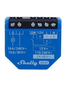 Comprar SHELLY SH-1-GEN3 Shelly 1 Gen3 - WiFi 2.4 GHz IEEE802.11 b/g/n / Bluetooth -  Interruptor inteligente  - Soporta 110-240 2