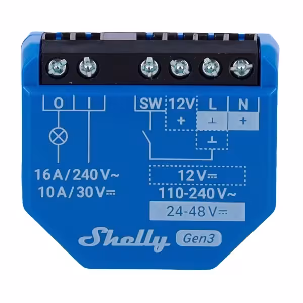 Kaufen SHELLY SH-1-GEN3 Shelly 1 Gen3 Relais – Intelligenter Controller – 1-Kanal-Relais / Trockenkontakt – WiFi 6 2,4 GHz / Blu