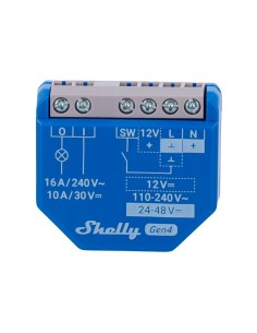 Acheter SHELLY SH-1-GEN4 Relais Shelly 1 Gen4 - Contrôleur intelligent - Relais 1 canal / Contact sec - Wi‑Fi 6 2,4 GHz / Blueto 2