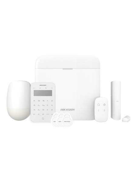Acheter HIKVISION ALARMS HIK-ALARM-186 Kit AXPRO 868MHz 64 zones Hikvision Panneau + PIR + Télécommande + Clavier + Contact
