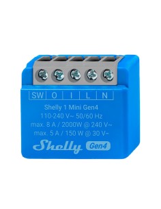 Comprar SHELLY SH-1-MINI-GEN4 Shelly 1 Mini Gen4 - WiFi 2.4 GHz / Bluetooth / Zigbee -  Interruptor inteligente  - Soporta 110-2