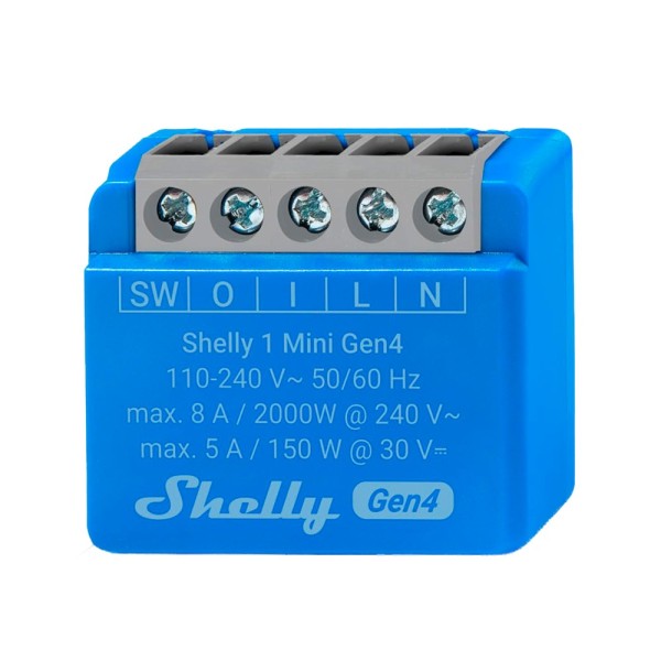Acquista SHELLY SH-1-MINI-GEN4 Relè Shelly 1 Mini Gen4 - Controller intelligente - Relè a 1 canale / Contatto pulito - WiFi 6 2.