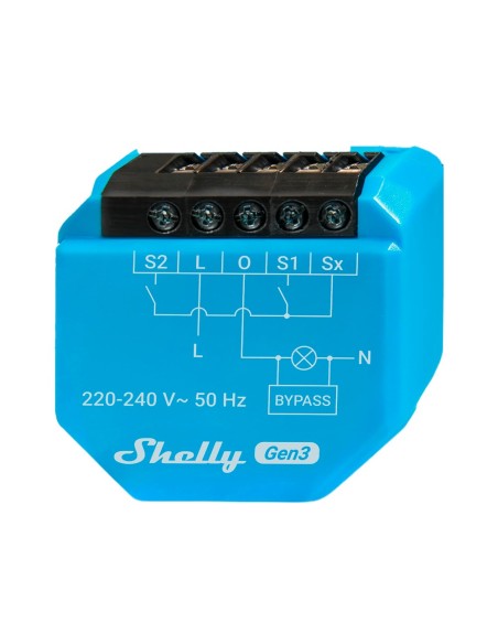 Comprar SHELLY SH-1L-GEN3 Shelly 1L Gen3 - WiFi 2.4 GHz IEEE802.11 b/g/n / Bluetooth -  Interruptor inteligente / Sin Neutro - S