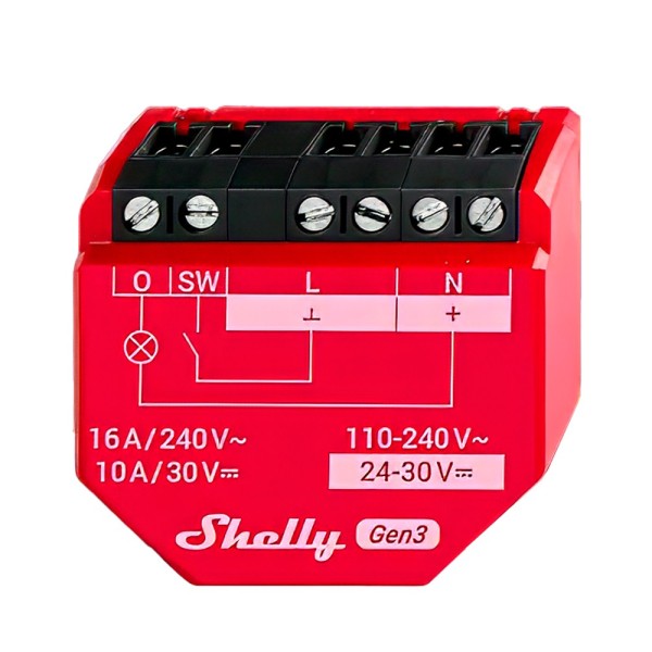 Acquista SHELLY SH-1PM-GEN3 Relè Shelly 1PM Gen3 - Controllore intelligente - Relè a 1 canale / Misurazione dei consumi - WiFi 6