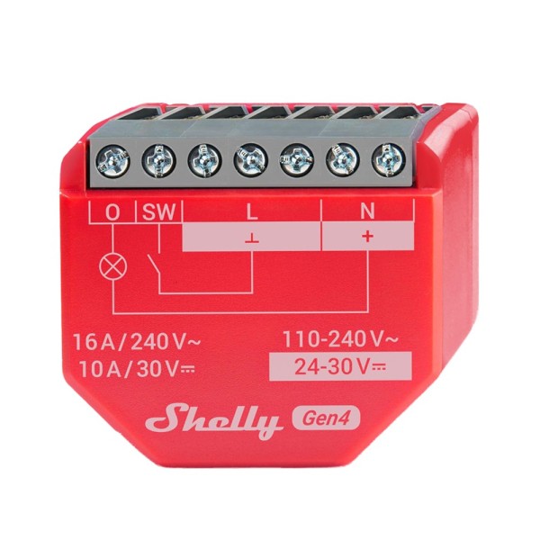 Comprar SHELLY SH-1PM-GEN4 Shelly 1PM Gen4 - WiFi 2.4 GHz / Bluetooth / Zigbee -  Interruptor inteligente  - Soporta 110-240 V~2