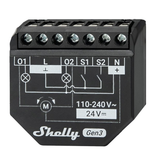 Acquistare SHELLY SH-2PM-GEN3 Relè Shelly 2PM Gen3 - Controller per tapparelle / tende da sole - Relè a 2 canali indipendenti - 