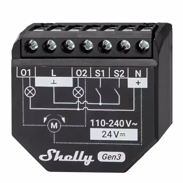 Kaufen SHELLY SH-2PM-GEN3 Shelly 2PM Gen3 Relais – Rollladen-/Markisensteuerung – Relais mit 2 unabhängigen Kanälen – WiFi 6