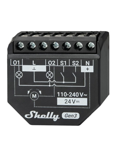 Acquistare SHELLY SH-2PM-GEN3 Relè Shelly 2PM Gen3 - Controller per tapparelle / tende da sole - Relè a 2 canali indipendenti - 