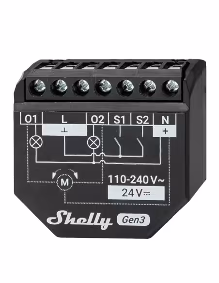 Kaufen SHELLY SH-2PM-GEN3 Shelly 2PM Gen3 Relais – Rollladen-/Markisensteuerung – Relais mit 2 unabhängigen Kanälen – WiFi 6