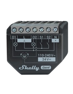 Comprar SHELLY SH-2PM-GEN4 Shelly 2PM Gen4 - WiFi 2.4 GHz / Bluetooth / Zigbee -  Interruptor inteligente  - Soporta 110-240 V /