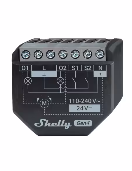 Comprar SHELLY SH-2PM-GEN4 Relé Shelly 2PM Gen4 - Controlador de persianas / toldos - Relé de 2 canales independientes - WiFi 6 