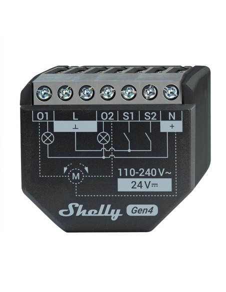 Comprar SHELLY SH-2PM-GEN4 Shelly 2PM Gen4 - WiFi 2.4 GHz / Bluetooth / Zigbee -  Interruptor inteligente  - Soporta 110-240 V /