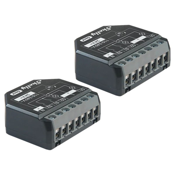 Comprar SHELLY SH-2PM-GEN4-2PC Relé Shelly 2PM Gen4 - WiFi 2.4 GHz / Bluetooth / Zigbee -  Interruptor inteligente  - Soporta 11