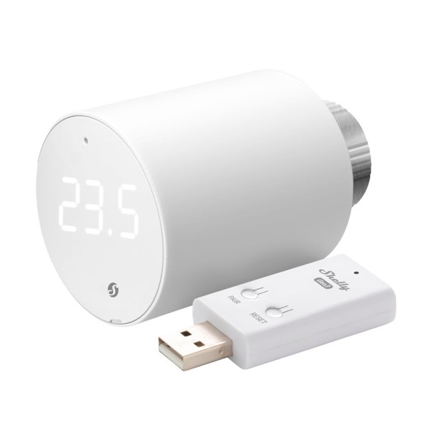 Acheter SHELLY SH-BLU-TRVX1-SH-BLU-GATEWAY-GEN3 Shelly BLU TRV x1 + Shelly Blu Gateway Gen3 - Tête thermostatique intelligente p