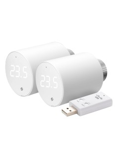 Acheter SHELLY SH-BLU-TRVX2-SH-BLU-GATEWAY-GEN3 Shelly BLU TRV x2 + Shelly Blu Gateway Gen3 - Tête thermostatique intelligente p