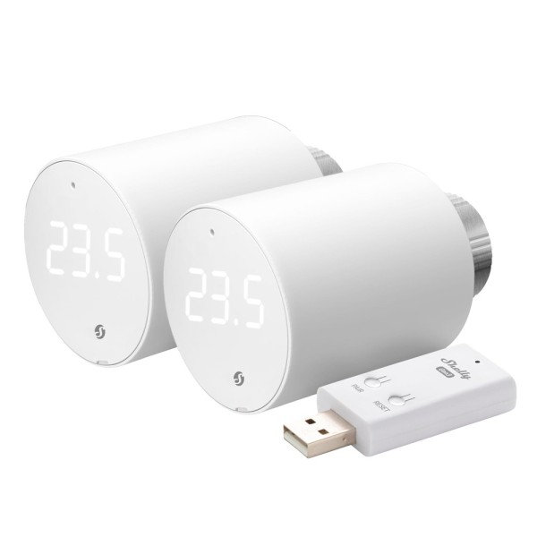 Acquista SHELLY SH-BLU-TRVX2-SH-BLU-GATEWAY-GEN3 Shelly BLU TRV x2 + Shelly Blu Gateway Gen3 - Testa termostatica intelligente p