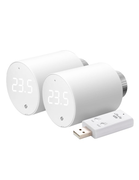 Comprar SHELLY SH-BLU-TRVX2-SH-BLU-GATEWAY-GEN3 Shelly BLU TRV x2 + Shelly Blu Gateway Gen3 - Cabezal termostático inteligente p