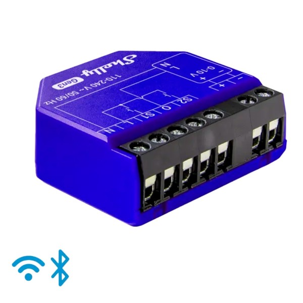 Comprar SHELLY SH-DIMMER-01-10V-GEN3 Shelly Dimmer 0/1-10V PM Gen3 - WiFi 2.4 GHz IEEE802.11 b/g/n - Bluetooth - Regulador para 