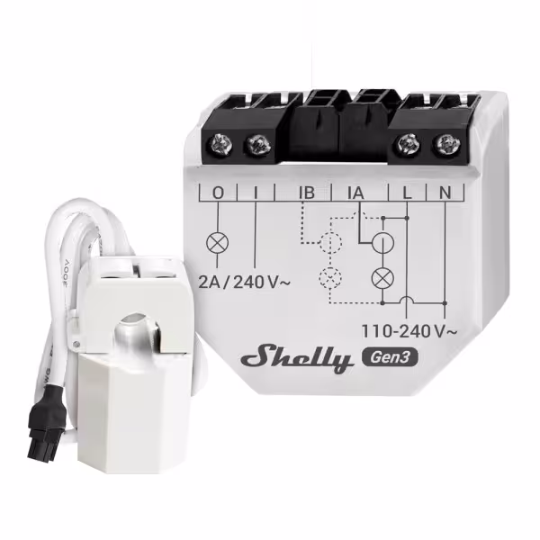 Kaufen SHELLY SH-EM-GEN3-50A Shelly EM Gen3 + 50A – 2‑Kanal‑Messung / 50A‑Stromzange inklusive – Schützsteuerung über
